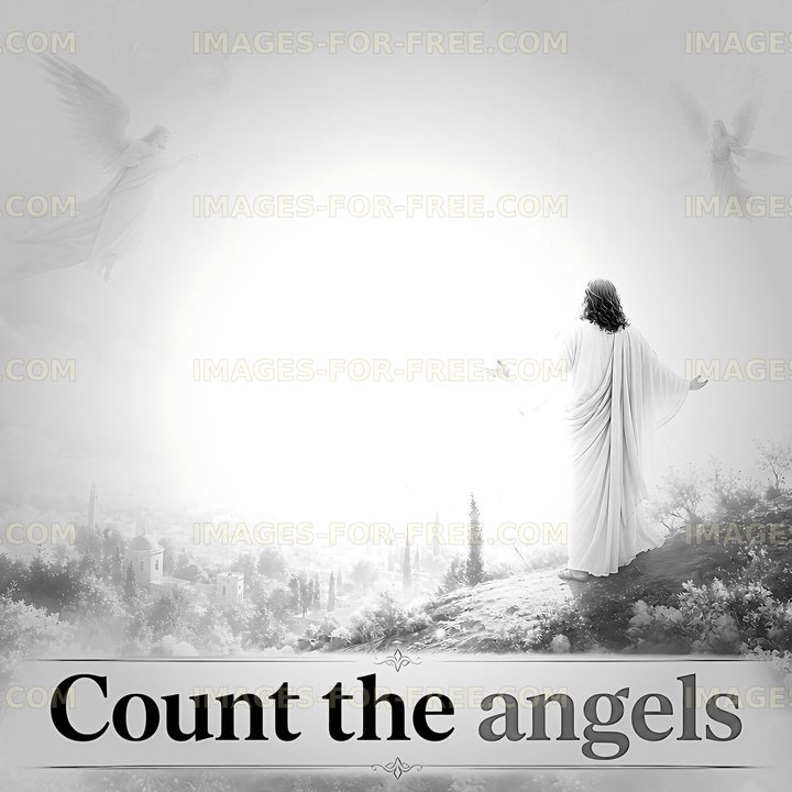 Count the angels in a spiritual scene